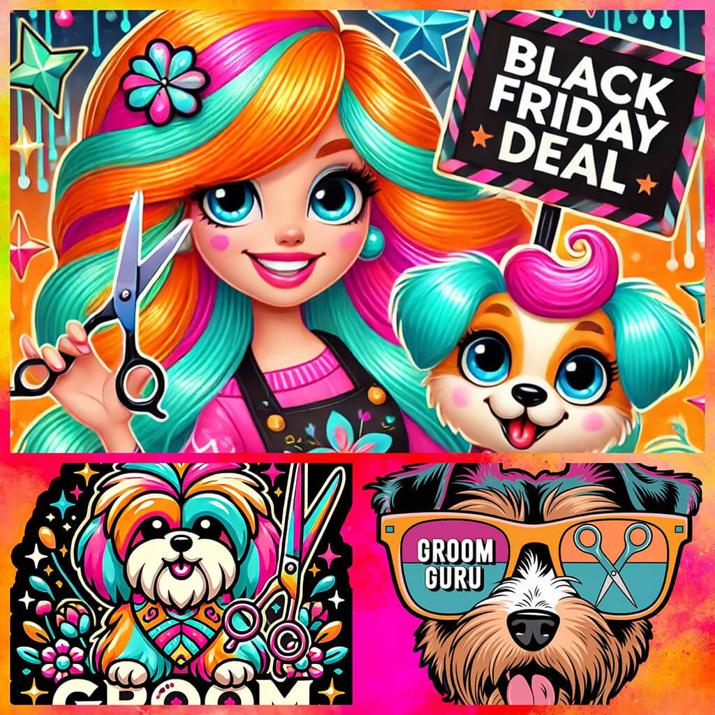 The All New Black Friday 8 Shears Groom Guru Chrome DogZ Set🦴FREE US & Canada Shipping Code 