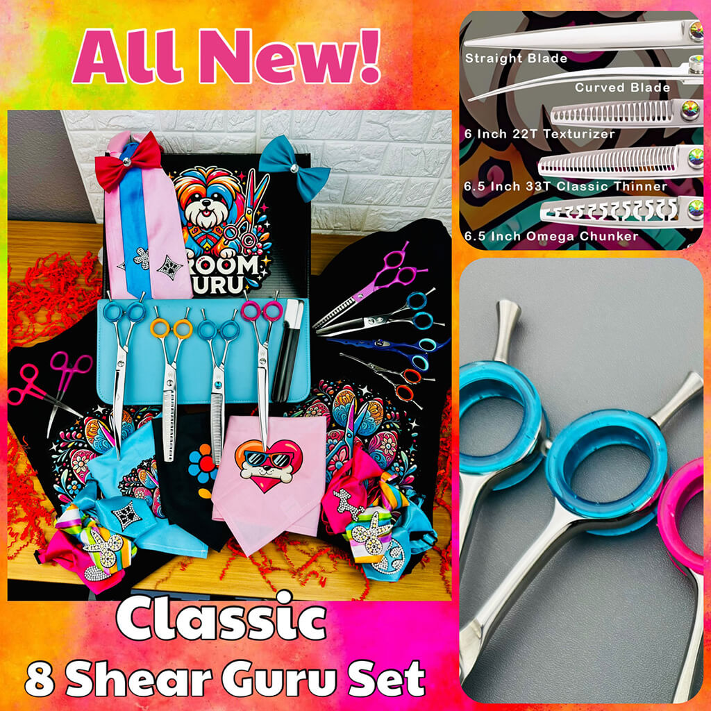 The All New Black Friday 8 Shears Groom Guru Classic Set🦴FREE US & Canada Shipping Code 