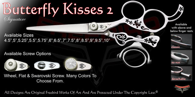 Butterfly Kisses 2 3 Hole Double Swivel Thumb Signature Hair Shears