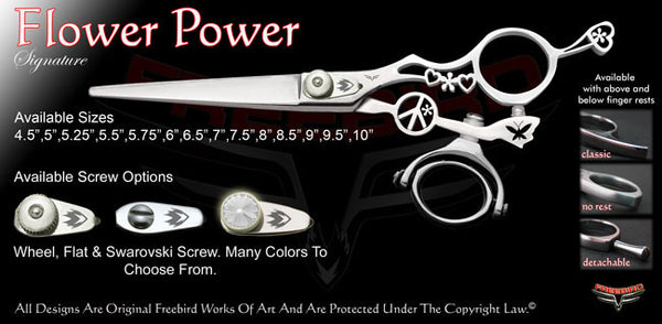 Flower Power Double Swivel Thumb Signature Hair Shears