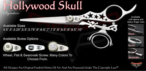 Hollywood Skull Double Swivel Thumb Signature Hair Shears