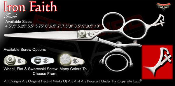 Iron Faith 3 Hole Double V Swivel Touch Grooming Shears