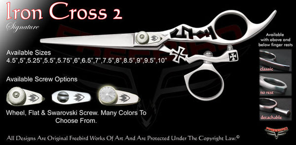 Iron Cross 2 Swivel Thumb Signature Hair Shears