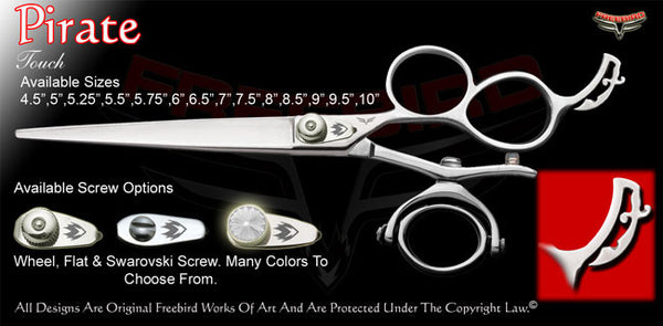 Pirate 3 Hole Double V Swivel Touch Grooming Shears