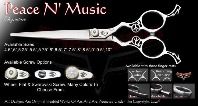 Peace N Music Straight Signature Grooming Shears