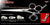 Stiletto 3 Hole Double V Swivel Touch Grooming Shears