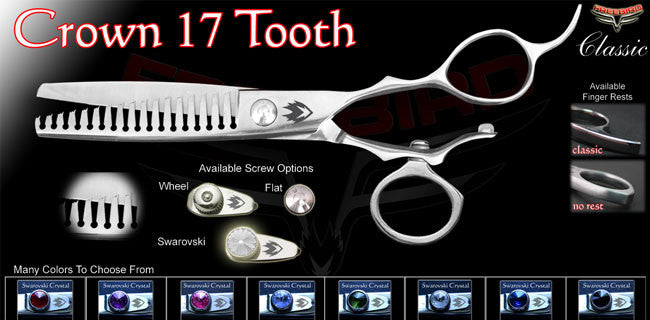 V Swivel 17 Tooth Crown Texturizing Shears