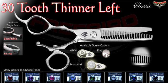 V Swivel 30 Tooth Left Handed Thinning Shears